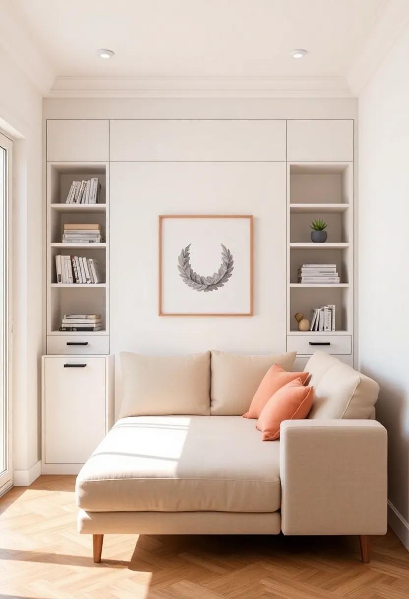 Utilize⁣ built-in Features: For⁢ a ⁤seamless look, consider a fold-out sofa ⁣bed that integrates⁣ with⁢ built-in⁤ cabinetry⁤ or shelving units