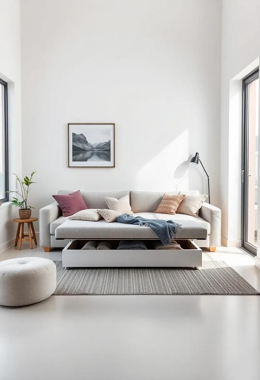Incorporate Hidden ​Storage: look for sofa ⁤beds with built-in ⁣storage drawers ‍or compartments to stow away blankets and pillows