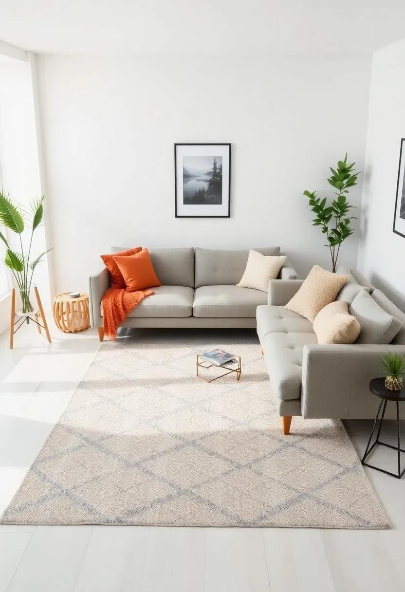 Use ​an‌ Area⁢ Rug: Anchor‍ the space with a tasteful‍ area rug that defines the living ⁤area and complements your sofa bed
