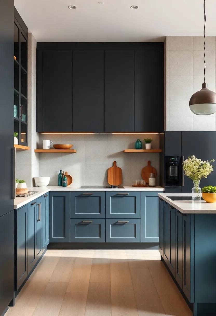 charcoal ‌and light Blue:⁤ A⁢ modern choice, charcoal cabinets ‍with a muted light blue can provide⁣ a trendy twist to traditional designs
