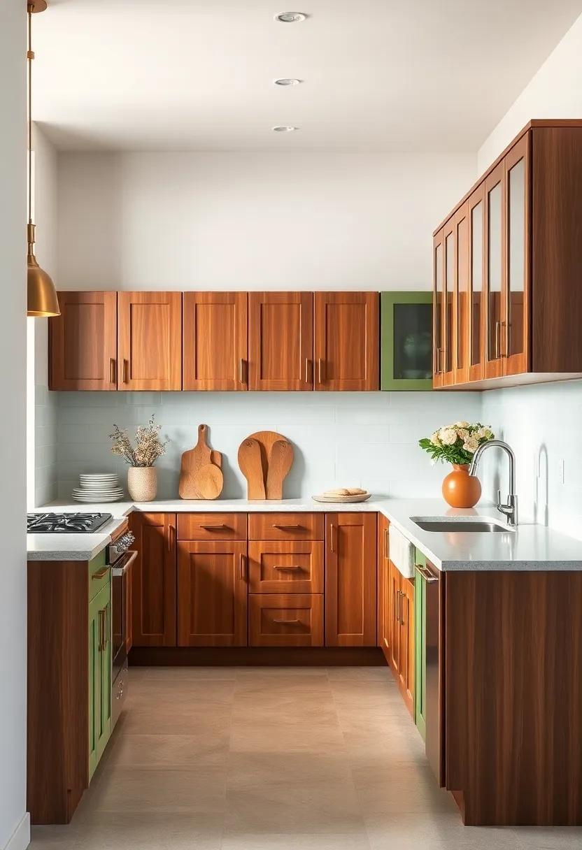 Classic Cherry and⁣ Soft⁣ sage: Pairing classic cherry⁣ wood cabinets ‌with soft sage ​green creates a timeless elegance with a touch of ​freshness