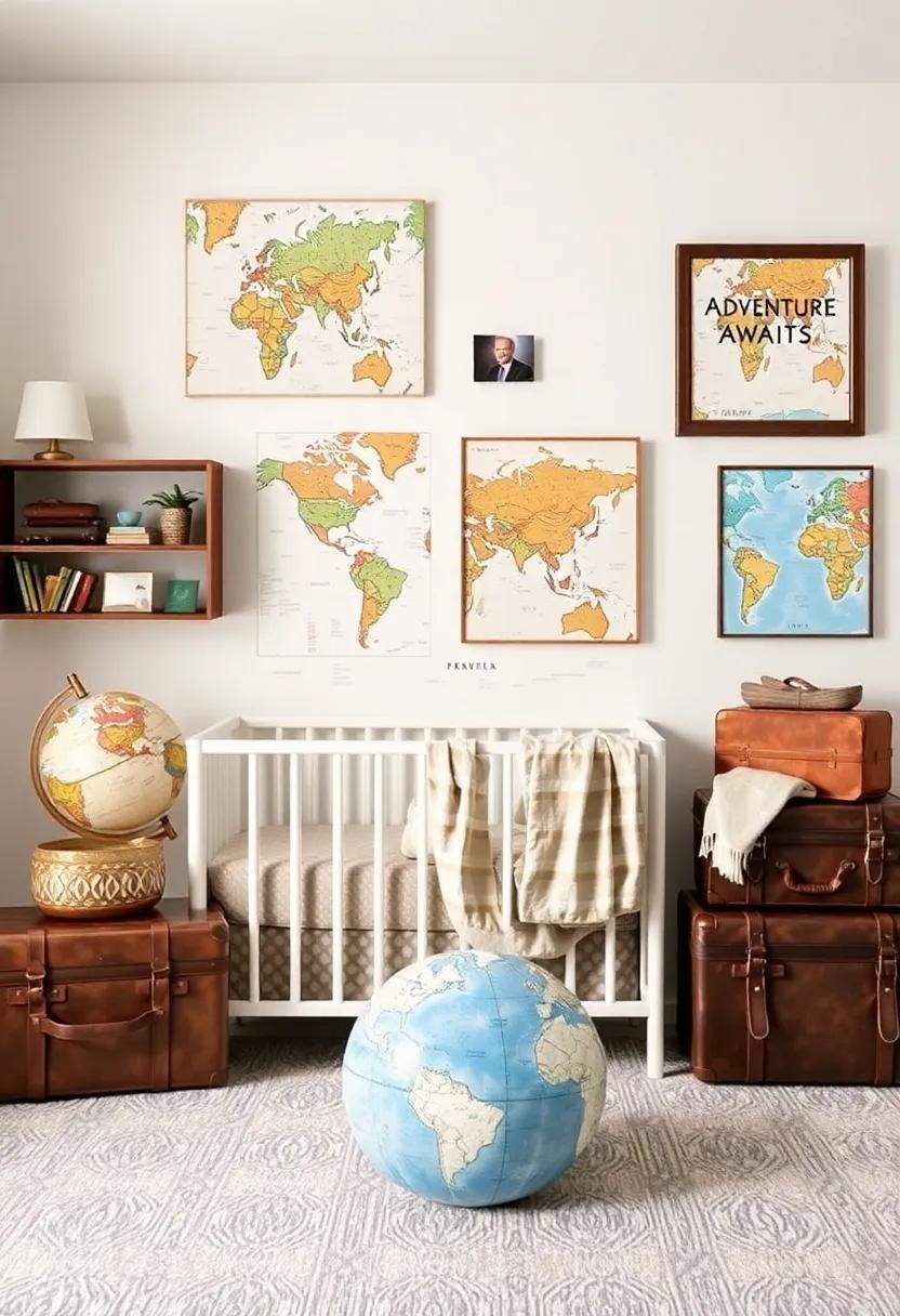 Adventure Awaits: Map out a world of exploration with a⁢ travel-themed nursery adorned with ⁢vintage suitcases, globes,⁢ and adventure-inspired wall ‍art