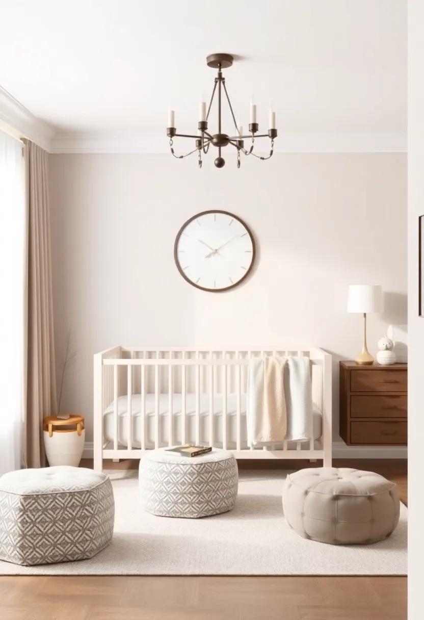 Elegant Elegance: Choose a sophisticated approach to nursery design with muted tones, ‍elegant patterns, and a touch of luxury through plush fabrics and stylish⁣ furnishings