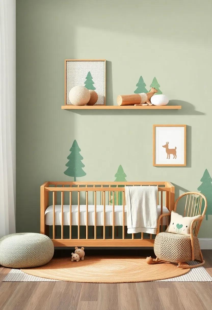 Forest Friends: Fill the space with friendly woodland creatures, earthy tones, and rustic​ elements to foster a connection to nature in your child's decor