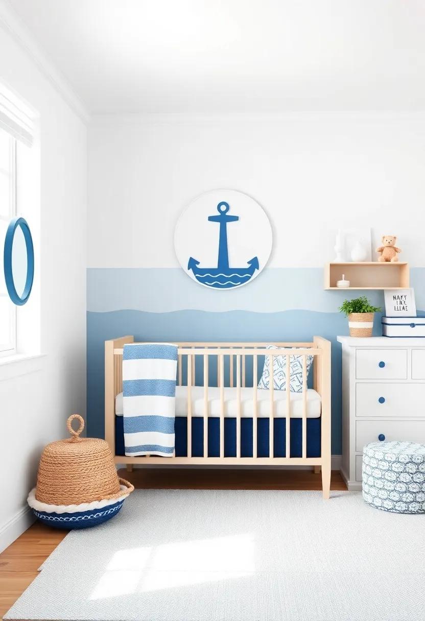 Nautical Dreams: Dive into the sea with a nautical-themed nursery featuring soothing blues,⁣ crisp whites, and playful maritime decor perfect for your little sailor
