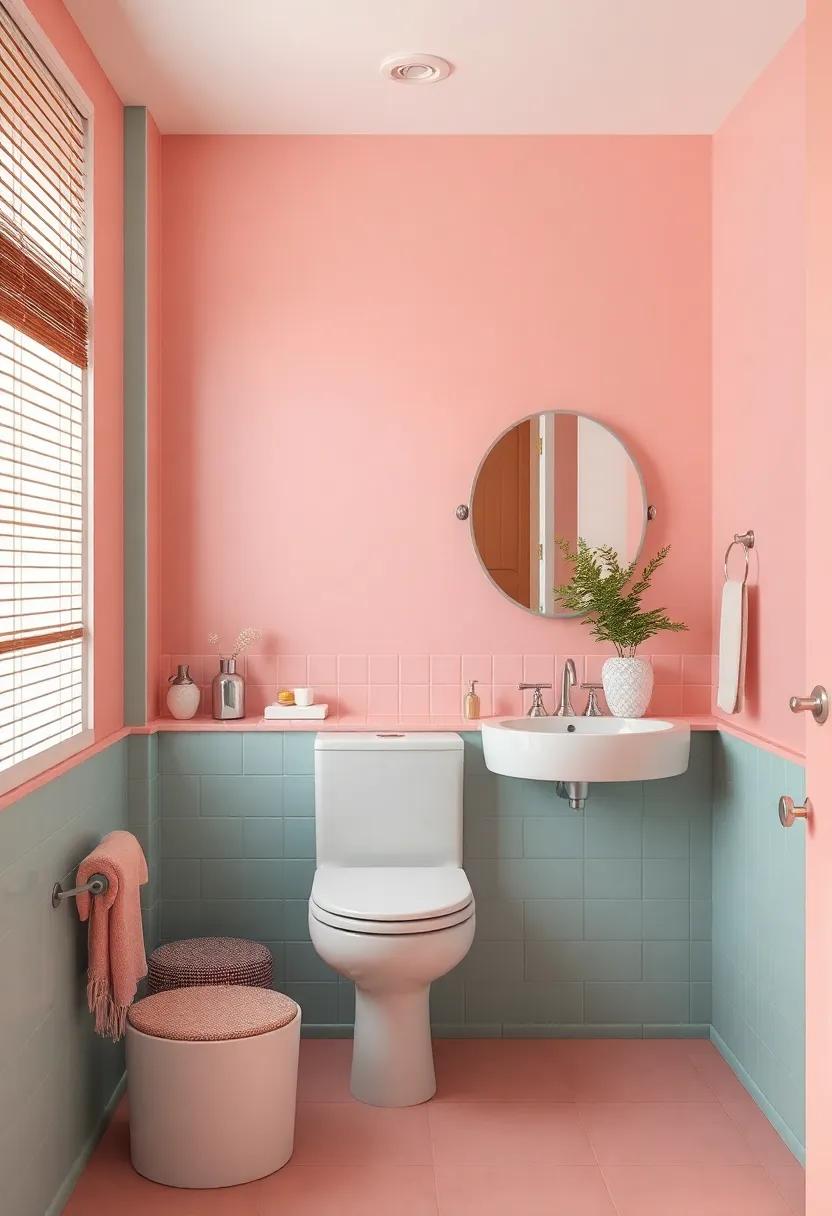 creating a Retro Atmosphere with Pastel Bathroom Fixtures
