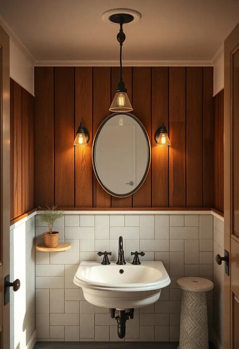 Antique-inspired lighting: Choose⁣ ceiling fixtures with painted wooden accents to ​cast a​ warm‍ glow while enhancing the vintage aesthetic