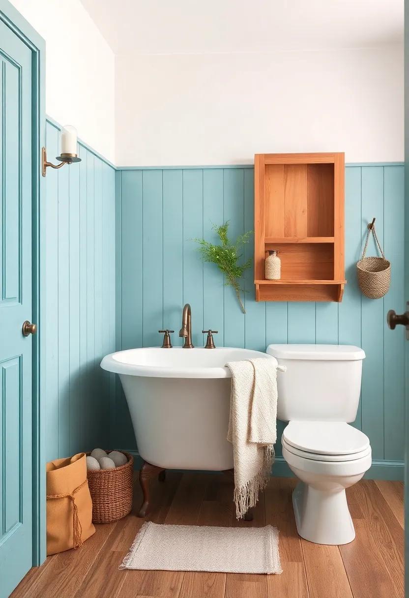 Vintage patterns: Paint wood accents with floral or geometric stencils, bringing a ⁣delightful⁤ retro element that enhances the⁢ bathroom's character