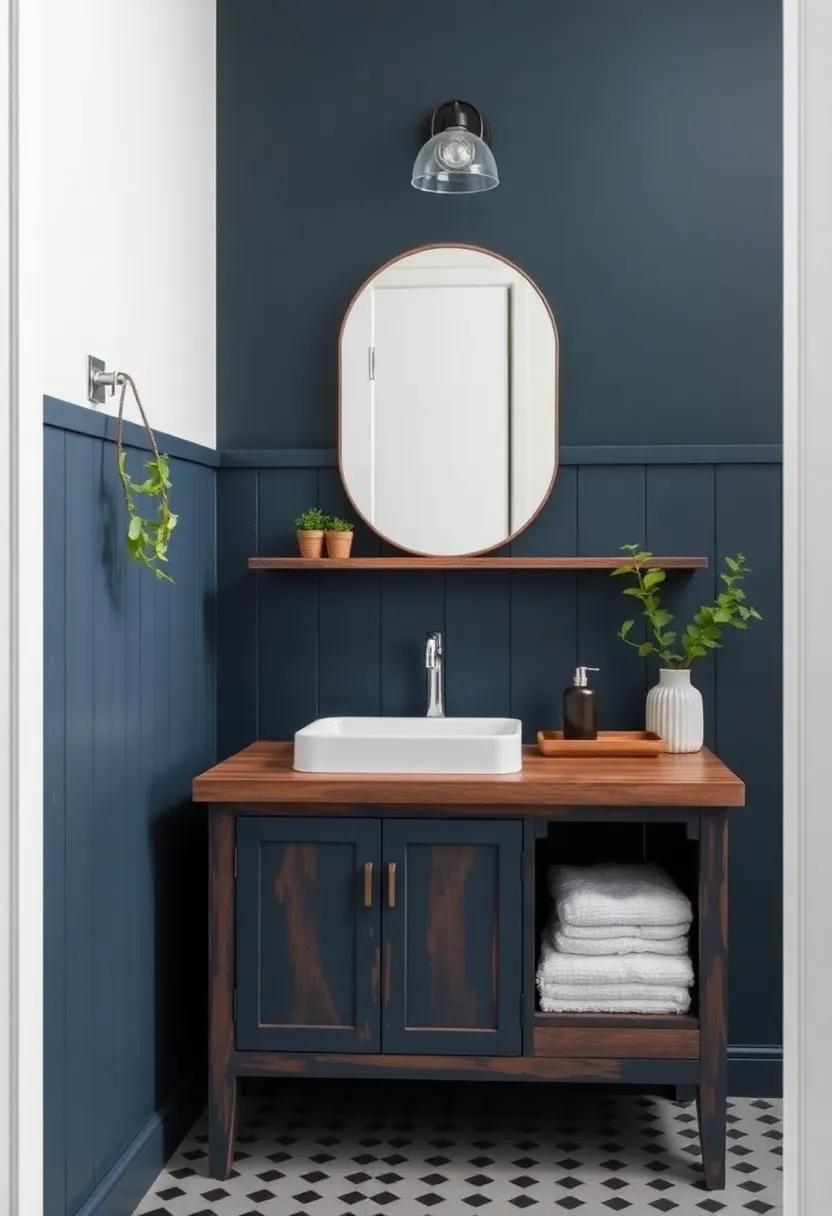 Bold color‍ statements: Opt for ‍deep navy⁣ or⁣ forest green ⁢on‌ wooden vanities, ⁤adding an unexpected pop of color while maintaining ​a charming⁢ atmosphere