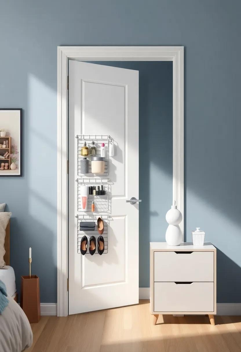 Over-the-Door Organizers: Use the back of your ⁤bedroom door to install an over-the-door ⁢organizer for shoes, accessories, ⁢or beauty products, optimizing hidden storage