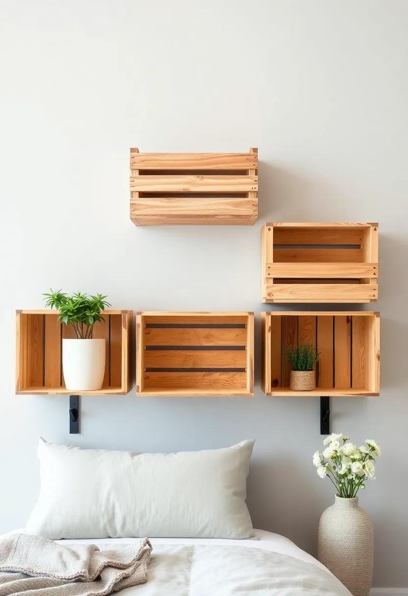 Repurposed Crates: Mount repurposed wooden crates on ‌the wall‌ for ‍an ‍eclectic, rustic storage solution that reflects your personal taste