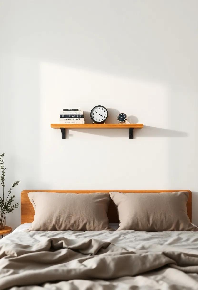 Rise ⁤and Shine Shelf: install a shelf ‌at eye-level over your bed to store books or a small clock for easy access ⁤when you wake up
