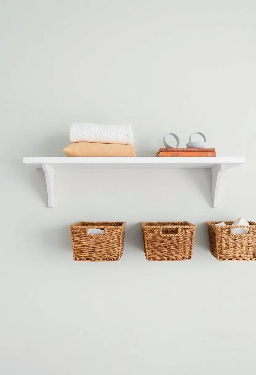 Under-Shelf Baskets: Maximize your shelving by adding under-shelf baskets to hold items like craft⁤ supplies or‍ extra linens neatly