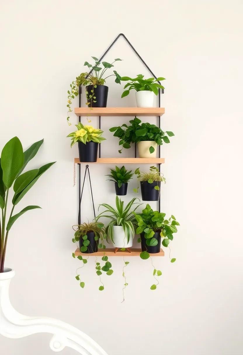 Vertical Plant‌ Holders: ⁣Install ⁣vertical ⁣plant holders ​to ​bring greenery into your room while ‍saving floor space, adding a touch⁣ of nature‌ to your ⁢decor