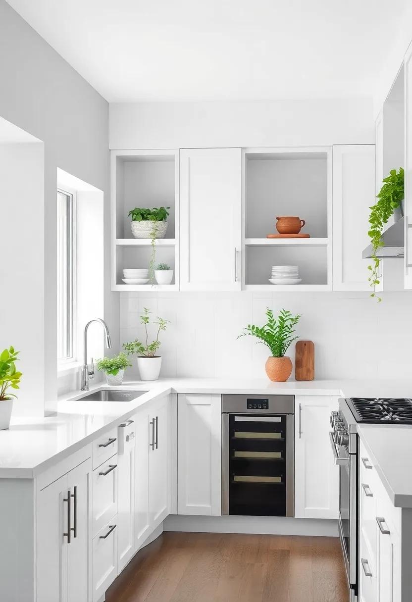 Cascading Lighting: Install​ pendant ​lights with⁤ glass shades ⁤to illuminate your white cabinets and gray walls, adding a touch of elegance and sparkle