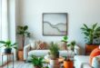 Elevate Your Apartment Living Room: Stylish Plant Stands for a Touch of Nature