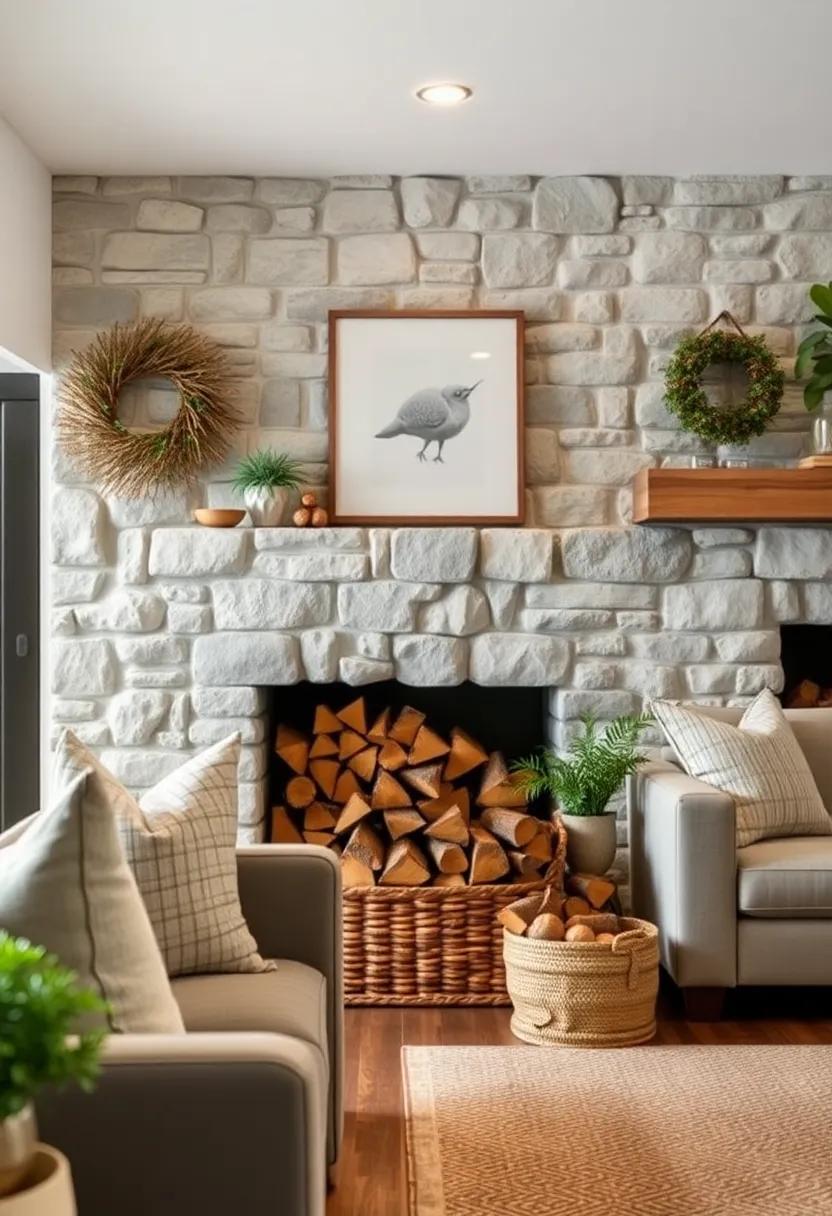 Cozy Firewood Storage: ⁢create ⁣a charming⁣ display by⁣ stacking firewood neatly ⁣in a stylish ⁤basket or an​ open firewood rack