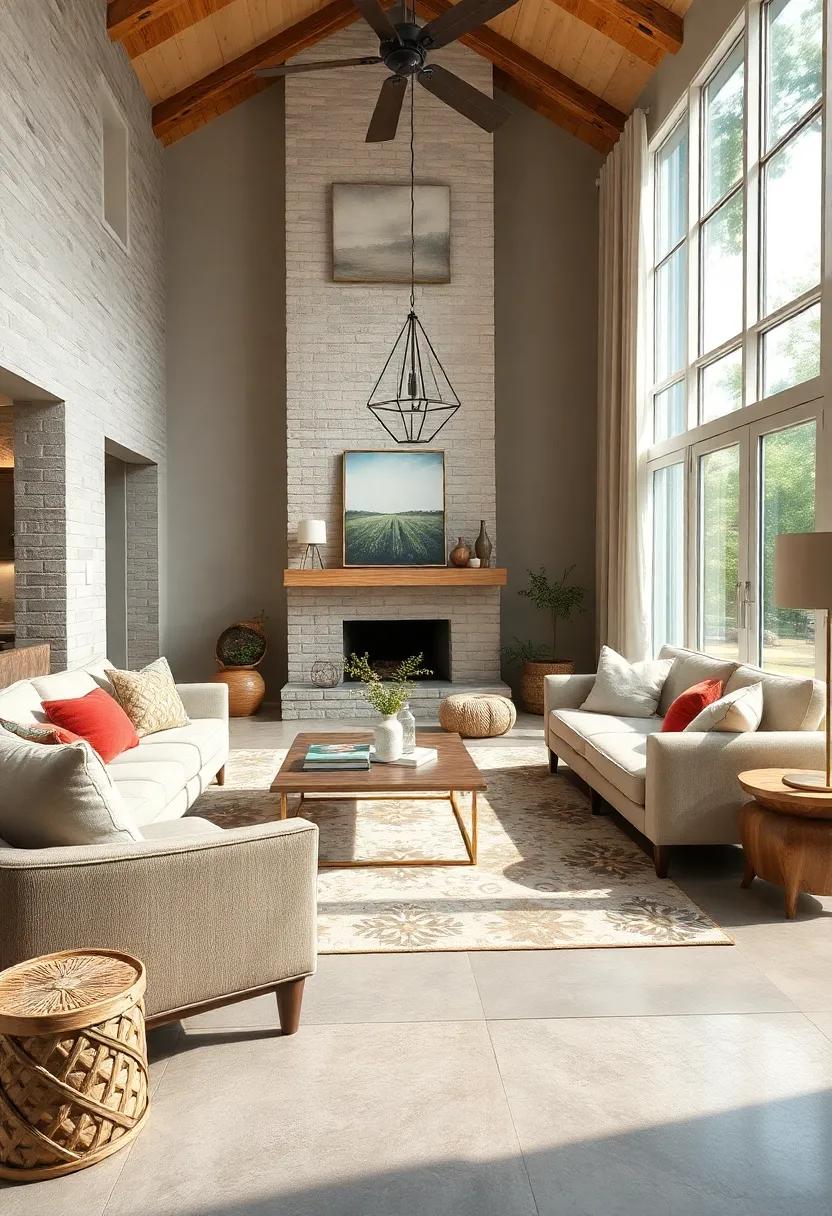 Rustic Rugs: Layer your floors ‌with a ‌large,soft⁢ area rug ‌featuring a farmhouse⁣ pattern ​or natural fibers to add warmth and ⁢definition