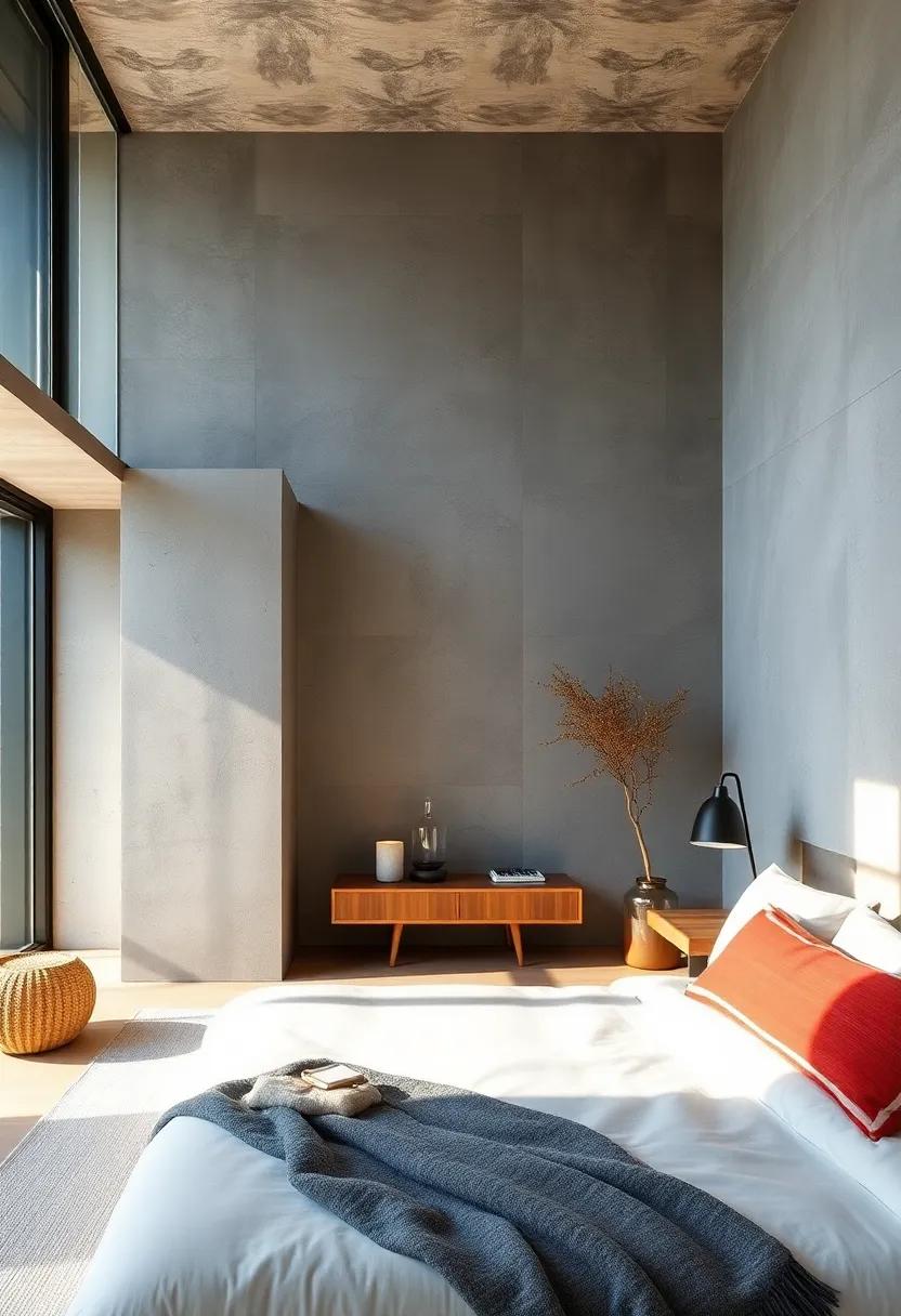 Zen Retreat: Focus on mindfulness and tranquility with a serene Japanese-inspired ⁢bedroom featuring natural materials and minimalistic‌ design