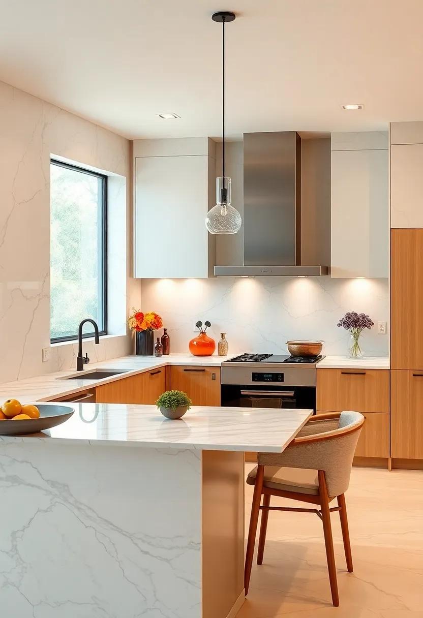 Choose a bold ‌veined marble to add an artistic flair ​and make a statement in your kitchen