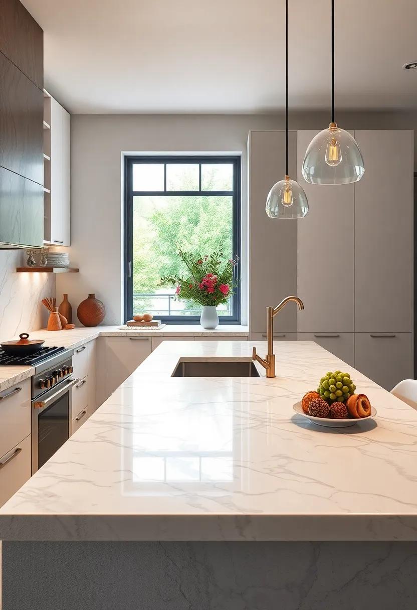Consider waterfall edges for your countertops, adding a touch​ of drama​ while maintaining functionality