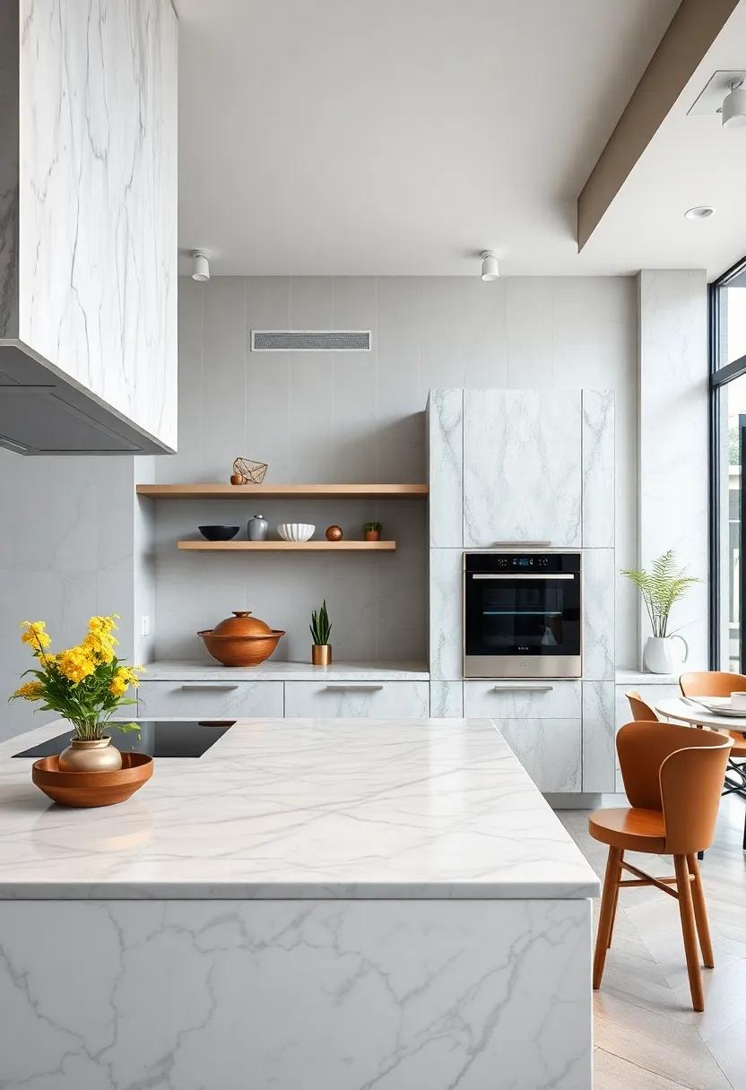 Explore ​using marble in unconventional⁢ areas, such as shelving or drawer‌ fronts, for an unexpected twist