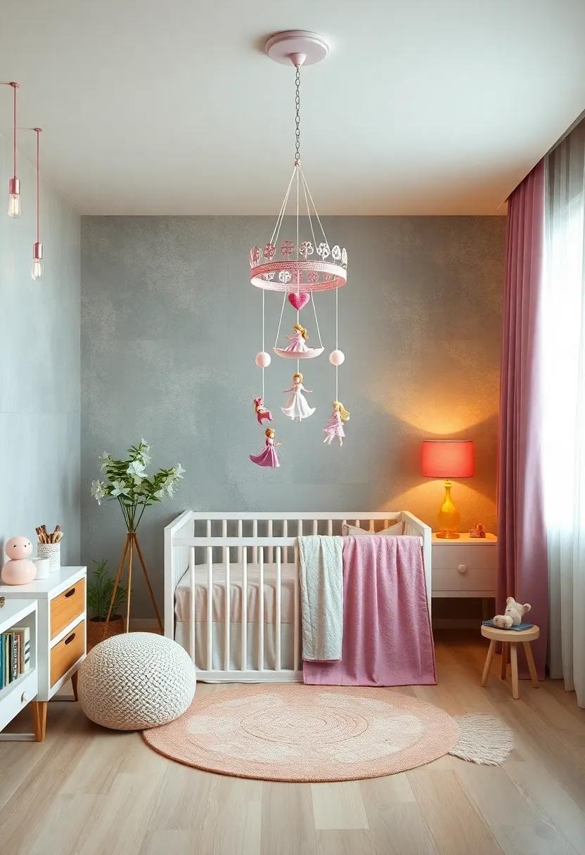 Magical ‌Musical​ Mobile: Hang a charming mobile with princesses or fairy tale elements ‌that softly plays music to soothe your baby