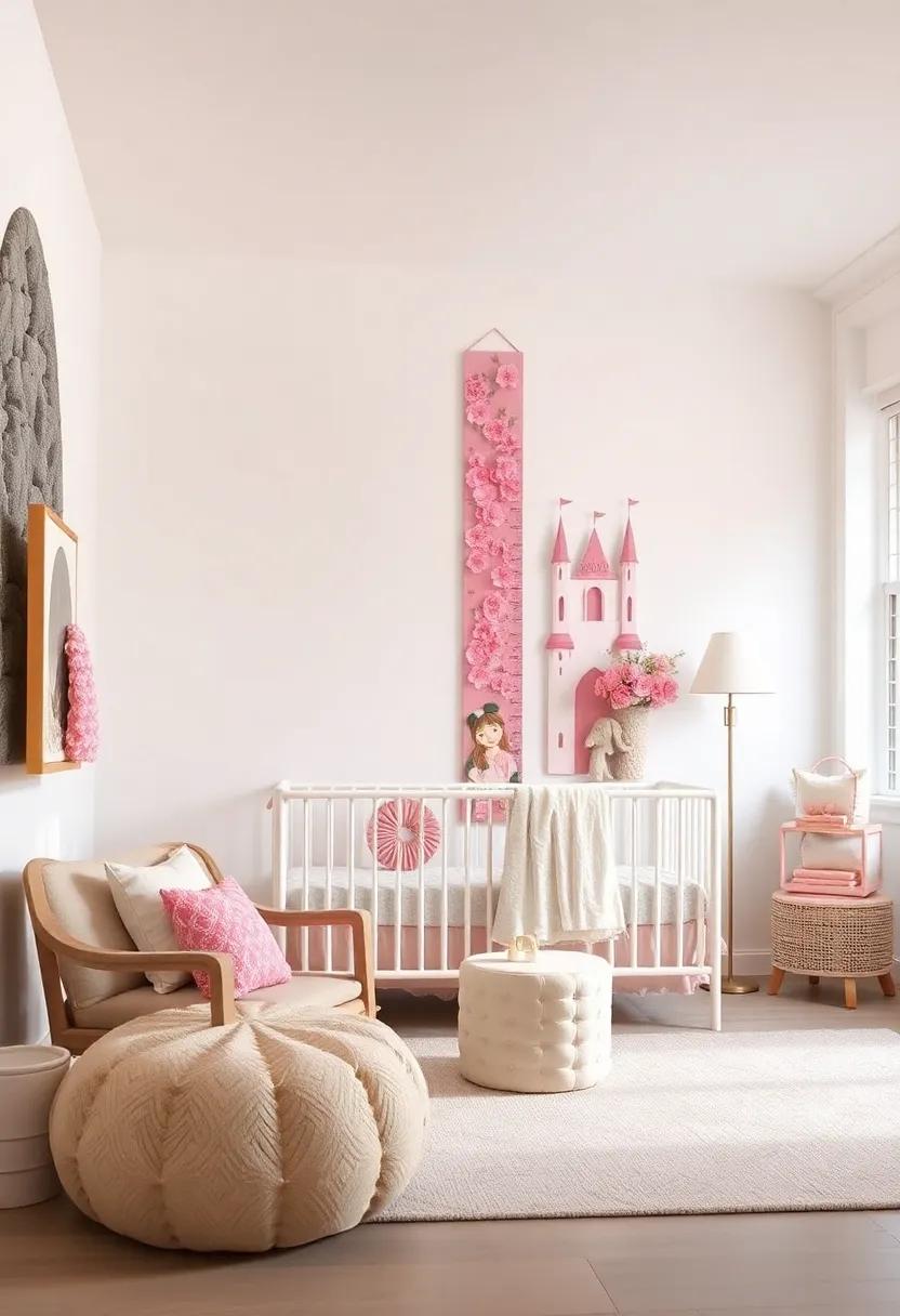 Themed Growth Chart: Create ‌a growth ​chart designed with ⁤whimsical ⁢elements like castles or flowers, marking your ⁣little one's ​growth journey