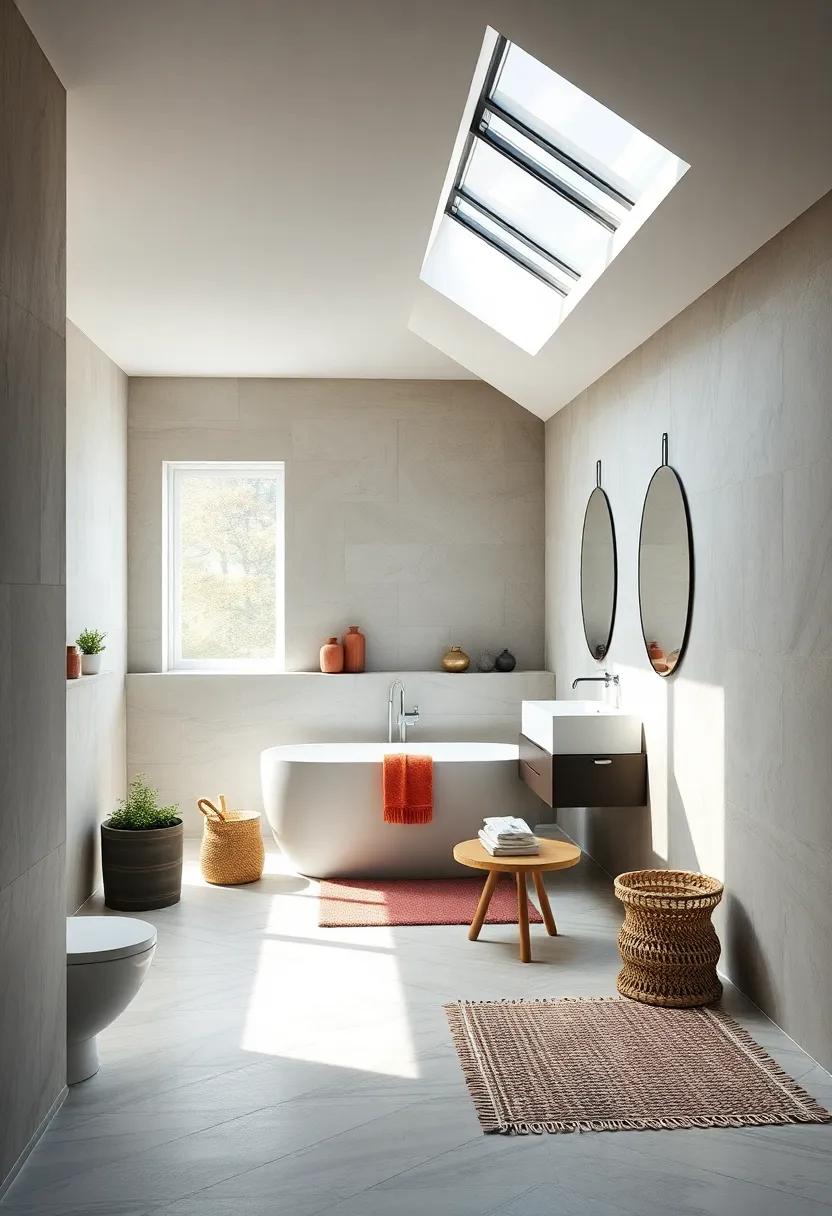 Embrace Natural Light: Maximize sunlight with large windows or skylights to create a bright,airy atmosphere