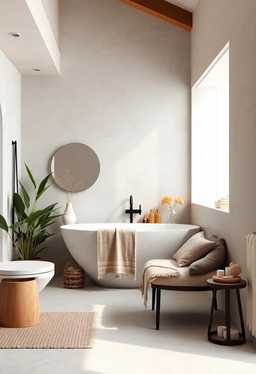 Neutral Color Palette: Opt for whites, grays, and soft earth tones to establish a serene and clean look