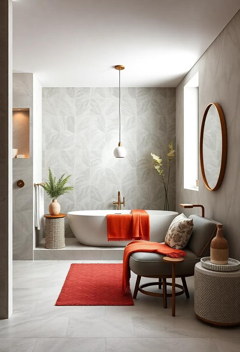 Subtle Patterns: Incorporate understated patterns in tiles or textiles to add depth without overwhelming the minimalist design