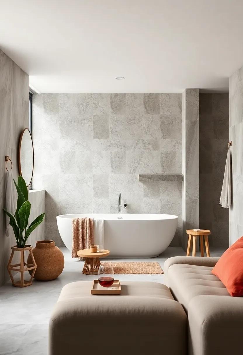 Textural Contrast: Layer different textures through fabrics, tiles, and finishes for a balanced and inviting environment