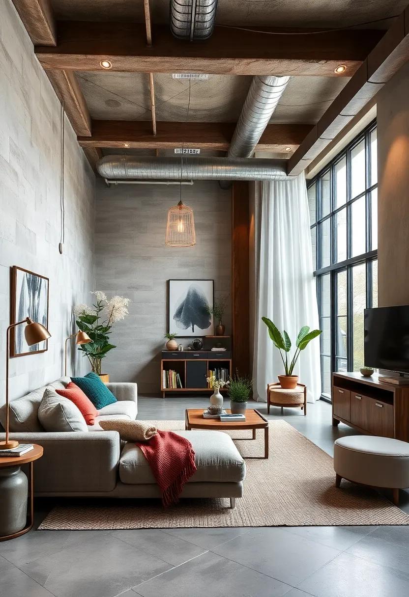 industrial Chic: Merging raw Materials with Modern Design ⁣Elements