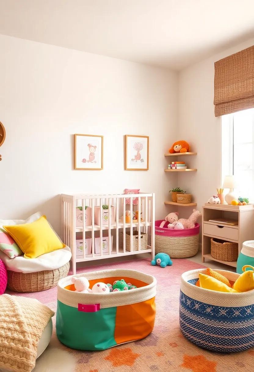 Colorful Storage Solutions: Use decorative bins and baskets in vibrant colors to keep toys organized while contributing to the ‌whimsical aesthetic