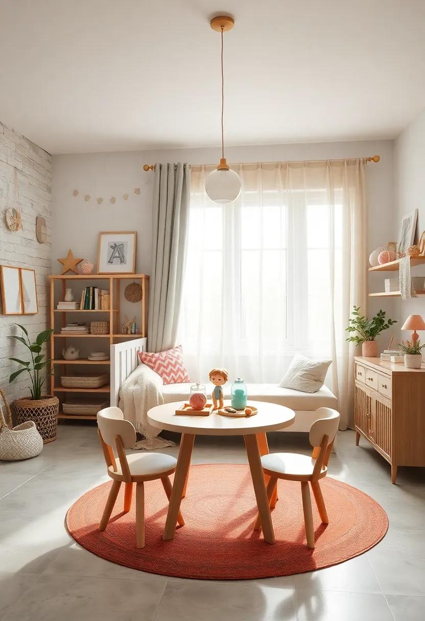 Imaginative Play ​Space: Dedicate an area with a small table and chairs for crafts and imaginative ⁣play, fostering creativity from an early age
