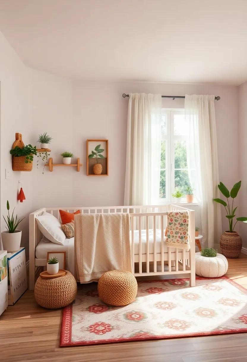 Nature-Inspired Accessories: Integrate potted plants or botanical motifs in rugs and curtains, bringing the beauty of the outdoors inside for fresh air and charm