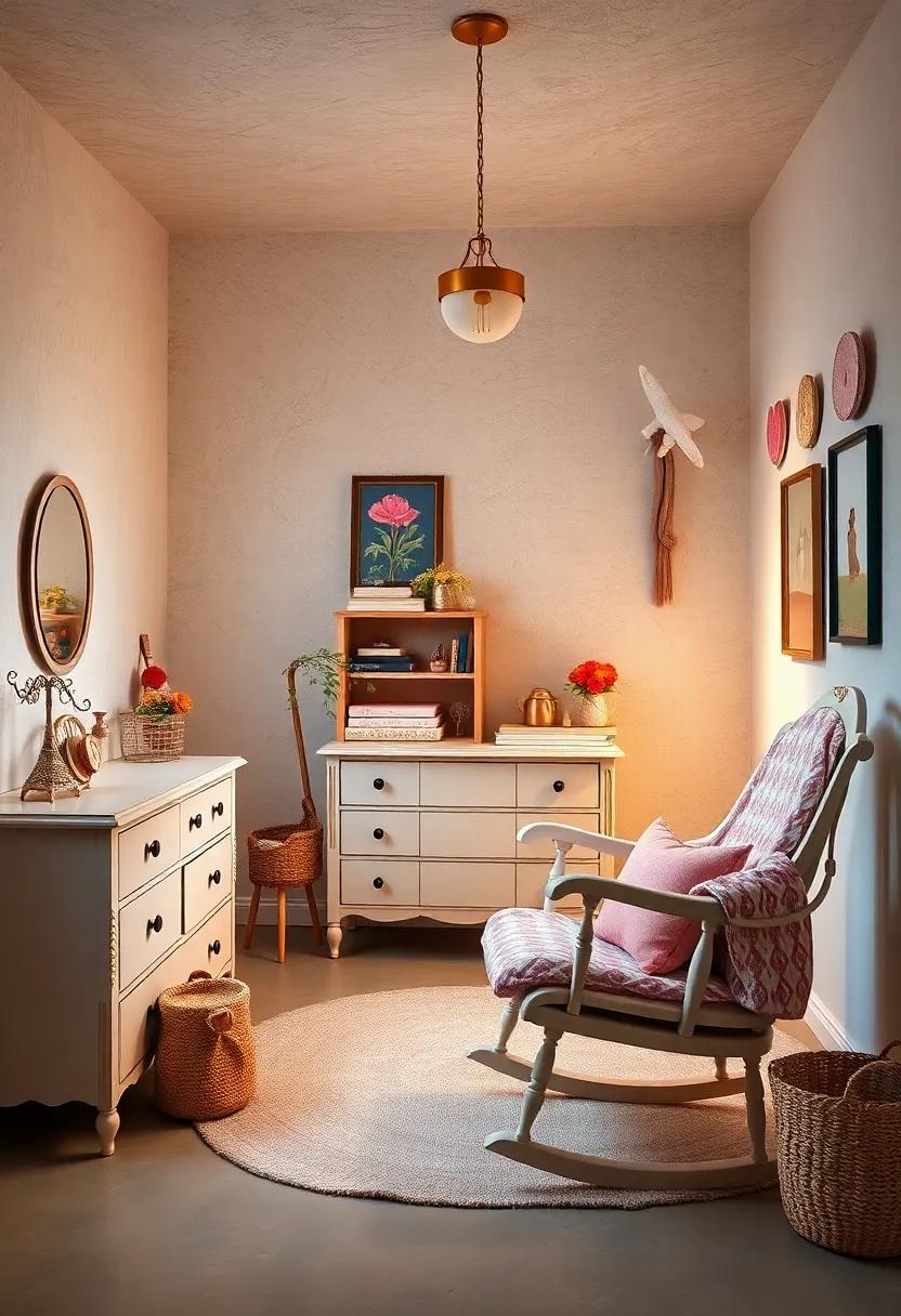 vintage Touches: ‍Incorporate vintage​ furniture ⁣pieces or⁣ decor items,⁣ like ​an​ antique rocking chair or a charming dresser, to add character⁢ to the space