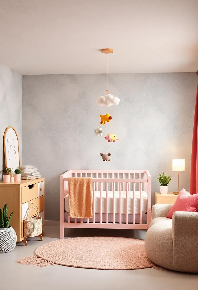 Whimsical Mobile: Hang a ⁣colorful mobile above the crib featuring whimsical elements like clouds or animals ‍that sway gently above