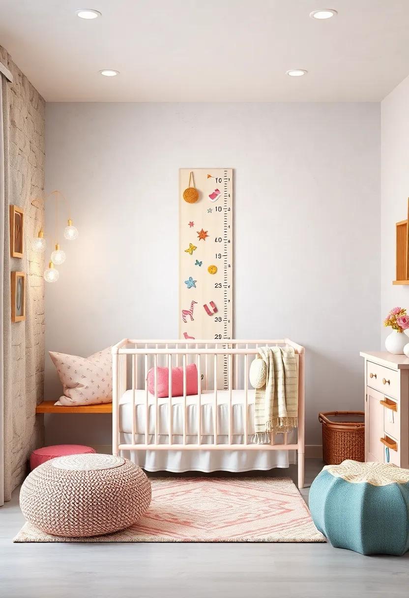 whimsical Growth Chart: Create ​a special growth chart that coordinates‌ with your decoration theme, turning a functional⁣ item into a⁢ keepsake memory