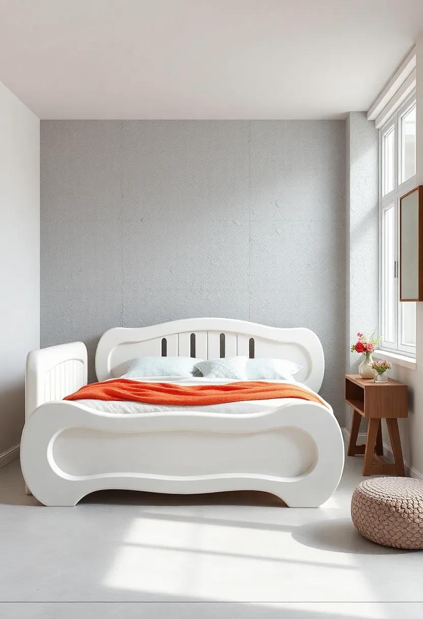 Whimsical Touch:⁣ Choose a playful⁣ white wood bed with fun shapes and curves, perfect for ‍sparking creativity in a‍ child’s or teenager’s room