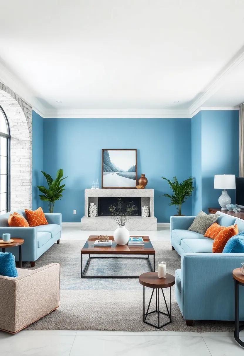 25 Inspiring Ideas for a Sky Blue and White Wall Living Room Makeover