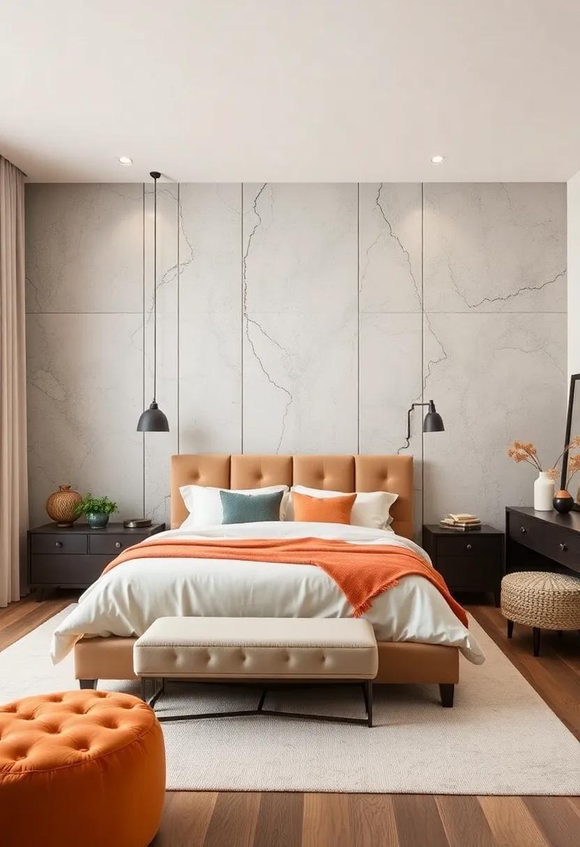 Design a Feature Wall: Whether with wallpaper, paint, or fabric,⁢ a⁤ well-designed feature wall ⁣can ⁣make your bedroom ​feel uniquely⁢ yours and⁢ set the mood