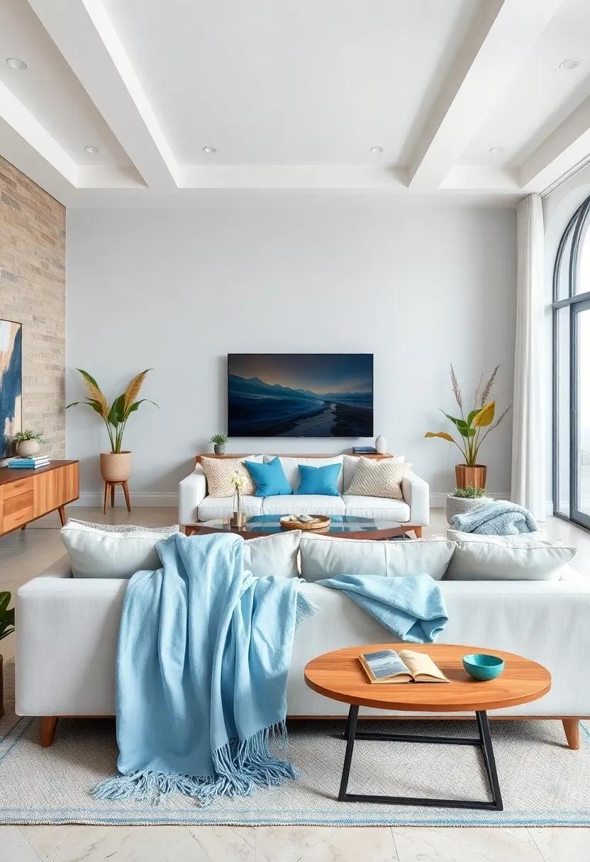 Use light Blue ⁤Throw Blankets for Added Comfort