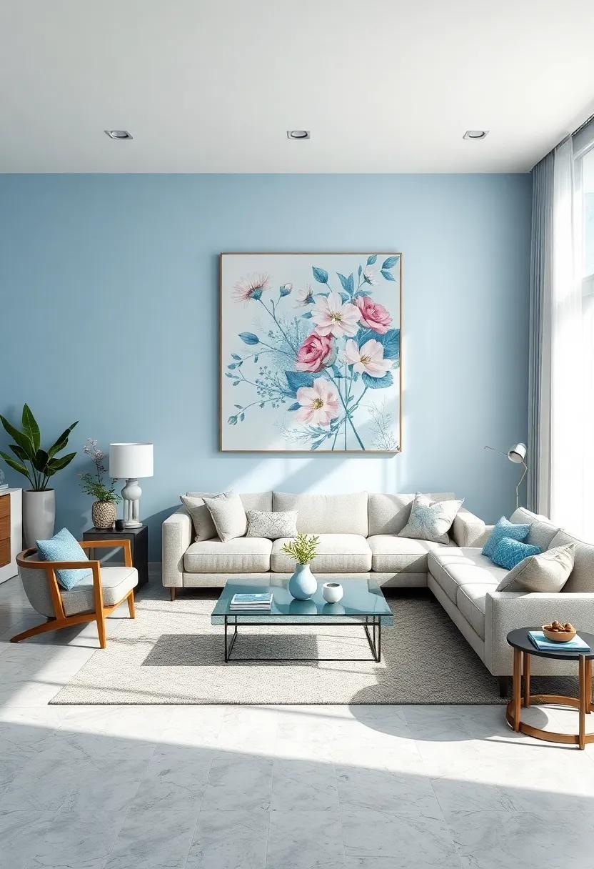 Introduce Nature: Sky Blue and White Floral Prints