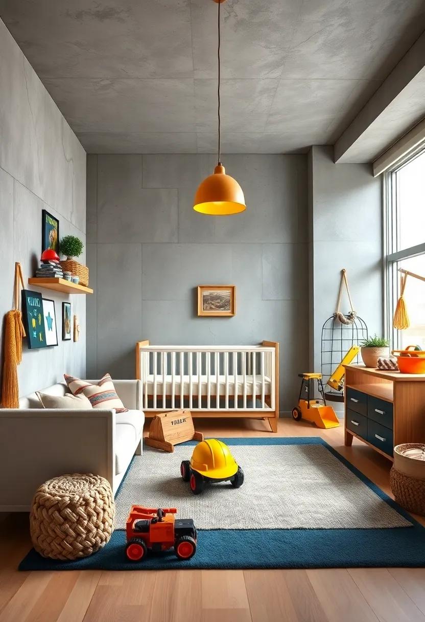Construction Zone: Craft a fun, construction-themed⁢ nursery with bright colors, toy trucks, and ⁤hard hats for your little builder