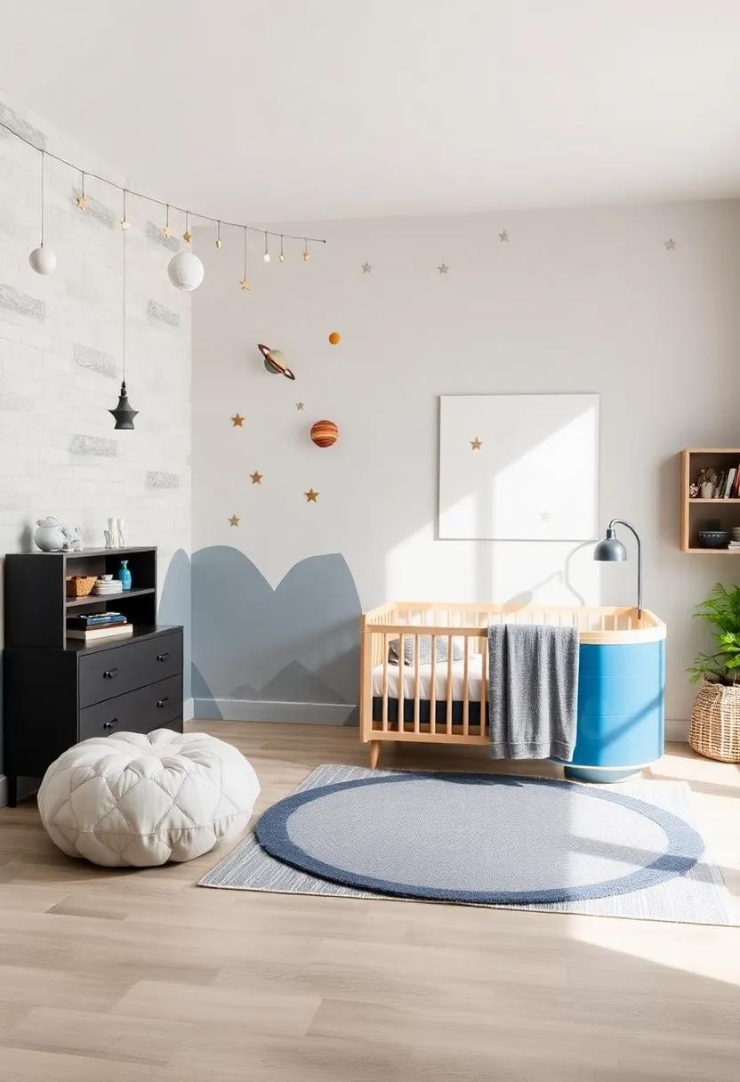 Space Explorer: Create a celestial haven with ‍starry wall ⁤decals, planet mobiles, and a color palette of‍ deep blues and silver accents