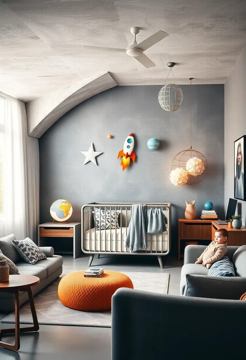 Space Station: Merge technology with stylish decor‍ using space-themed items like rockets and stars combined⁤ with ‍contemporary furnishings
