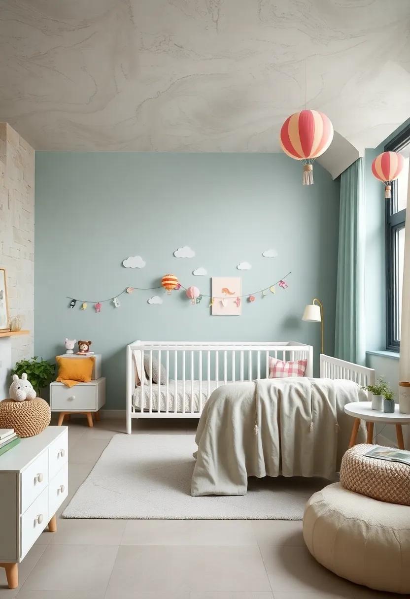 Whimsical Wonderland: Use pastel⁤ colors and⁤ playful patterns, incorporating elements like⁤ hot air ⁤balloons and playful animals for a fairytale-inspired space