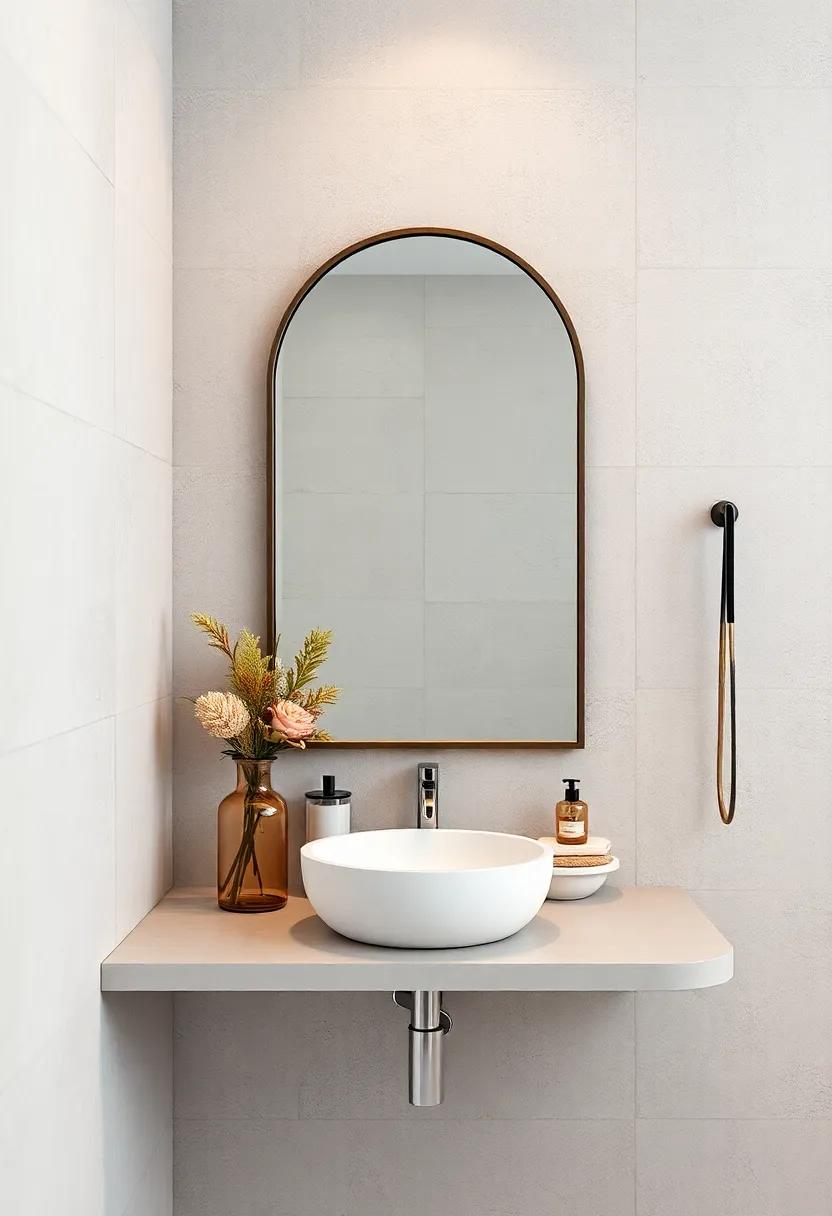 Arched Top Vanity Mirror: This ‍sophisticated arched design adds height and elegance to your bathroom, making ‍even small spaces feel grand