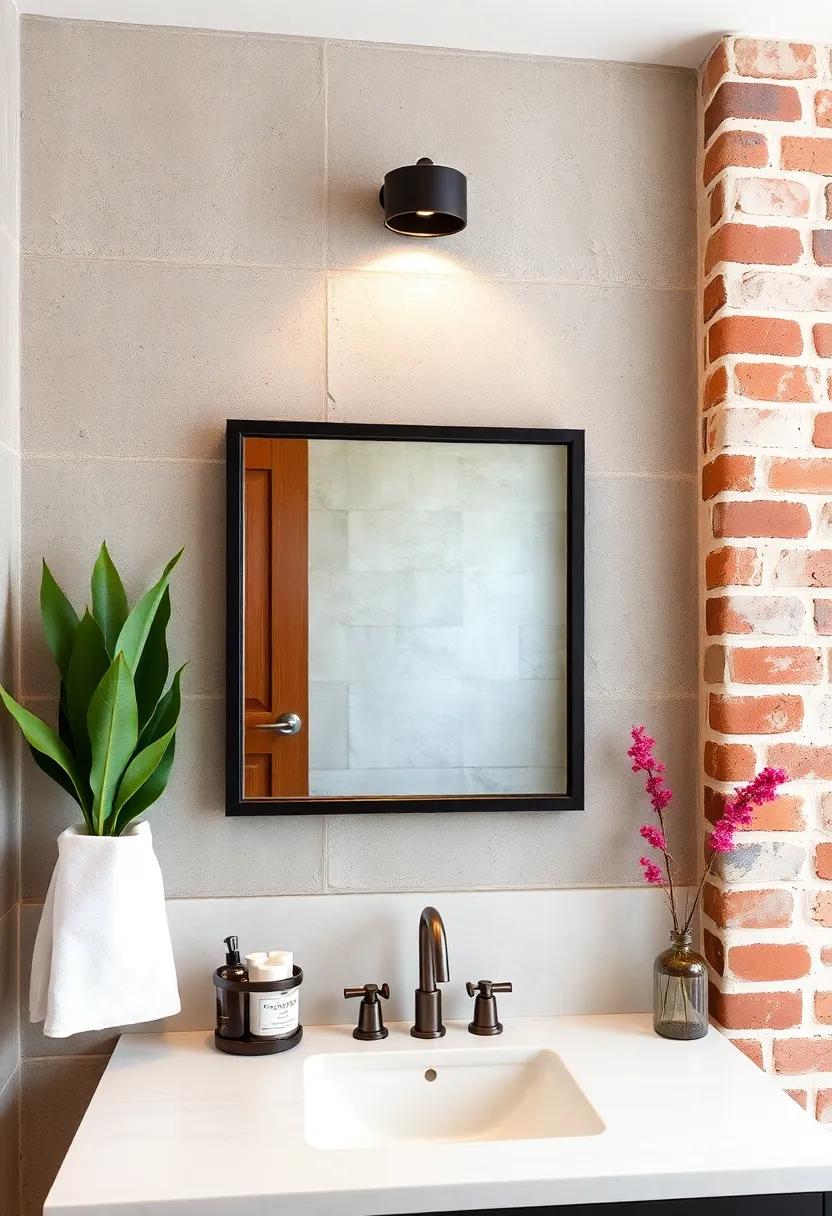Industrial Chic Square Mirror: Featuring a‍ matte black ​frame,⁣ this mirror embodies an industrial style that⁤ pairs ⁣perfectly with brick⁣ walls and metal⁢ fixtures